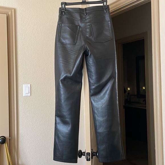 Aritzia Melina Black Vegan Leather Pants size 2 - Picture 2 of 7